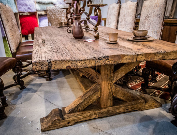 wood-tressle-table